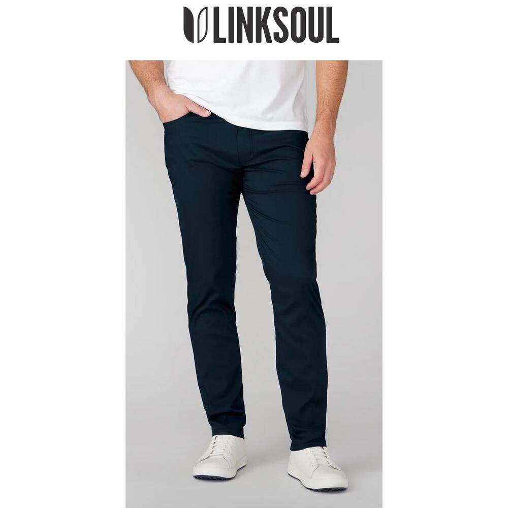 Linksoul Mens Felten Slim Performance Pants Stretch Golf Travel Work 35x30